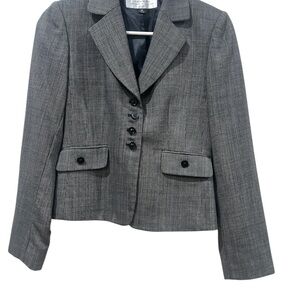 Tahari Black Satin Lined Jacket